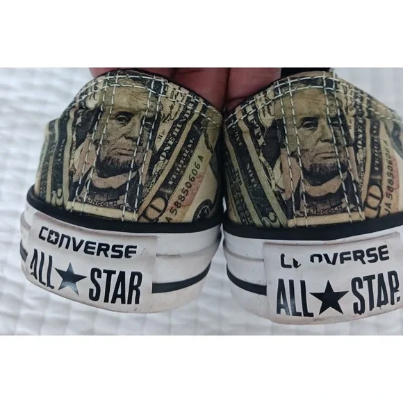 Converse Unisex Sz. 4 MEN 6 WOMEN Chuck Taylor All Star Cash Money Print Canvas - Picture 4 of 6
